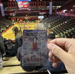 One Piece Monkey D. Luffy US Voyage College Basketball Card Rutgers IN HAND - Image 1