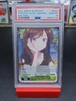 PSA 10 (Pop 2) 2022 FANTASY DATE CHIZURU WEISS SCHWARZ Rent A Girlfriend #E022 - Image 2