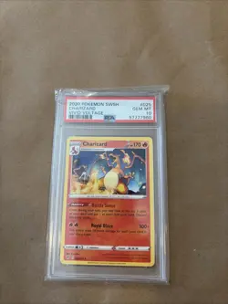 Pokemon TCG SWSH Vivid Voltage Charizard Card 025/185 PSA 10 Gem MT - Image 1