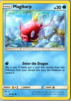 Magikarp 29/181 Common SM - Team Up LP Pokemon Card - Image 1