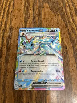 Pokemon TCG Vaporeon EX Double Rare Holo Card 23/131 Prismatic Evolutions NM - Image 1