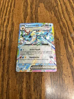 Pokemon TCG Vaporeon EX Double Rare Holo Card 23/131 Prismatic Evolutions NM - Image 2