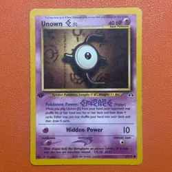 VINTAGE Unown Lot - 8 x Unown (3 x 1st Ed.) Neo Discovery Pokemon TCG Cards - Image 4