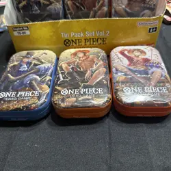ONE PIECE CARD GAME - TIN PACK SET VOL. 2 (TS-02, OP13) x 3 READY TO SHIP - Image 1