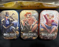 ONE PIECE CARD GAME - TIN PACK SET VOL. 2 (TS-02, OP13) x 3 READY TO SHIP - Image 2