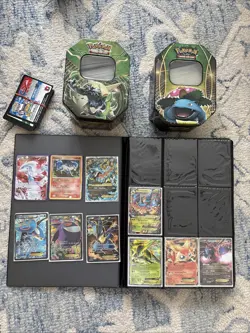 Pokemon Card Collection, Cards, Binder, Tins All Included - Image 1