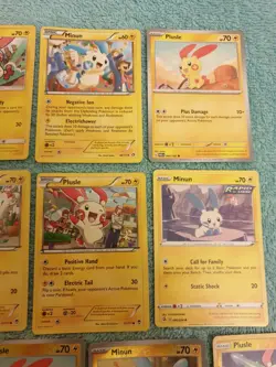 MINUM & PLUSLE BUNDLE OF POKEMON CARDS - Image 3