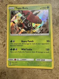 Pokemon Card - Lost Thunder 37/214 - HOLO - TAPU BULU - NM/Mint - Image 1