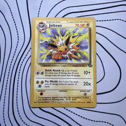 Jolteon Pokemon TCG Jungle 20/64 Regular Rare Non-Holo Card - MP - Image 1