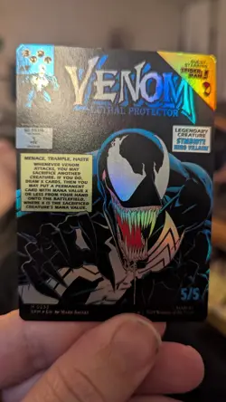 1x Eddie Brock / Venom Lethal Protector FOIL Borderless NM SPM Magic MTG EDH x1 - Image 1