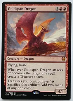 MTG Goldspan Dragon-Kaldheim NM-M - Image 1