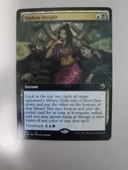 MTG Siphon Insight Innistrad: Midnight Hunt 375 Borderless Rare - Image 1