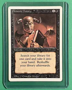 Demonic Tutor MTG 1994 Revised Edition Rare Magic The Gathering LP - Image 4