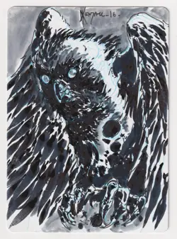Signed Mindshrieker Proof Sketch MP Innistrad Artist Dave Kendall MTG Magic AP! - Image 1