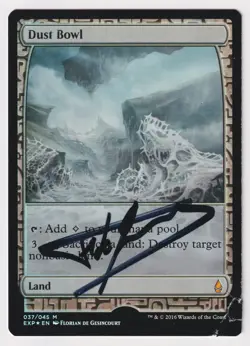 Signed FOIL Dust Bowl Proof Sketch HP/DMG Promo Artist Florian de Gesincourt MTG - Image 2