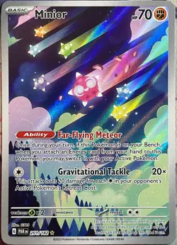 Minior Illustration Rare Holo - 201/182 - Paradox Rift Pokemon 2023 - Image 1