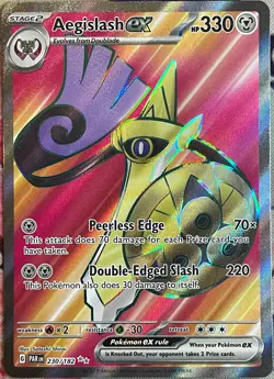 Aegislash ex Full Art Ultra Rare - 230/182 - Paradox Rift Pokemon 2023 - Image 1