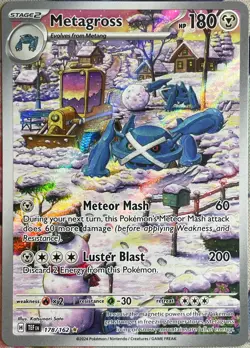 Metagross Illustration Rare Holo - 178/162 - Temporal Forces Pokemon 2024 - Image 1