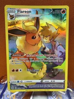 2021 Pokemon SWSH Brilliant Stars TG01/TG30 Flareon NM 1323 - Image 1