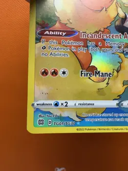 2021 Pokemon SWSH Brilliant Stars TG01/TG30 Flareon NM 1323 - Image 4