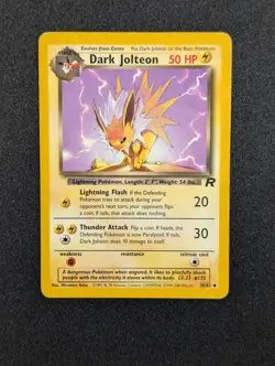 2000 Pokemon Team Rocket Dark Jolteon #38 LP Unlimited - Image 1