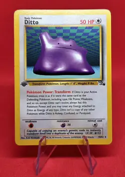 Pokemon Fossil Ditto 18/62 Rare WOTC Vintage 1999 - LP/NM - VINTAGE - Image 1