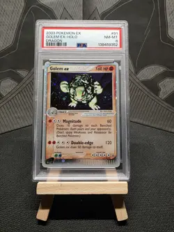 2003 Pokemon EX Dragon 91/97 Golem EX Holo PSA 8 - Image 1
