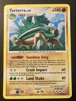 Torterra 11/100 Pokemon Diamond & Pearl Stormfront 2008 Holo MP - Image 1