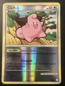 Cleffa 17/123 Pokemon Heartgold & Soulsilver Base Set 2010 Reverse Holo LP - Image 1