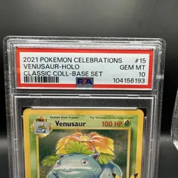 PSA 10 2021 POKEMON CELEBRATIONS CLASSIC COLLECTION #15 VENUSAUR-HOLO - Image 2