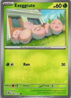 Exeggcute 001/131 Common Prismatic Evolutions Pokemon Master Ball Lightly Played - Image 1