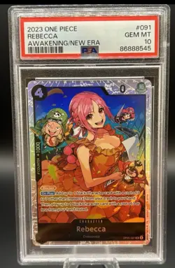 2023 ONE PIECE OP05-AWAKENING OF THE NEW ERA #091 REBECCA PSA 10 - Image 1