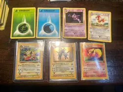 Holos Shadowless Warped And Damaged Vintage Pokemon Cards Please Read - Image 1