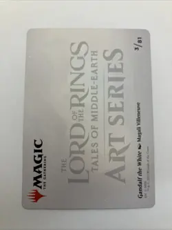 Gandalf the White Art Card (Gold-Stamped Signature) LOTR NM - Image 2