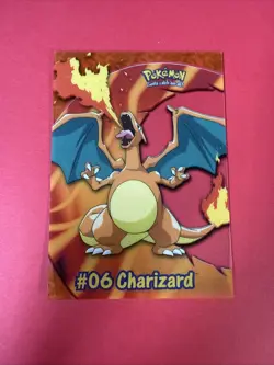 Topps Pokemon TV Animation Charizard #06 Clear Card - Image 1