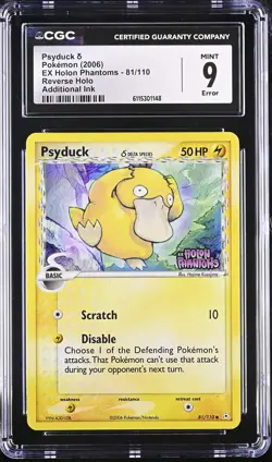 CGC 9 Error Psyduck EX Holon Phantoms 81/110 Reverse Holo Stamped Pokemon Card - Image 1
