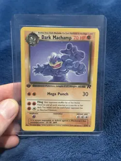 Pokemon Dark Machamp Non-Holo Rare 1st Edition TCG Card 10/82 - Image 1