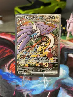 Pokemon TCG Raging Bolt EX Prismatic Evolutions SIR Holo Card 166/131 - Image 2