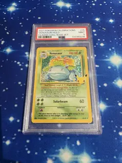 Pokemon TCG Venusaur Holo Card 15/102 Celebrations Classic Collection 2021 PSA 9 - Image 1