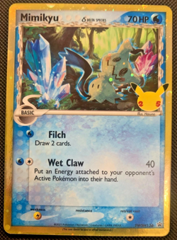JUMBO Pokemon Card Mimikyu SWSH136 Celebrations Black Star Promo Holo Rare NM - Image 1
