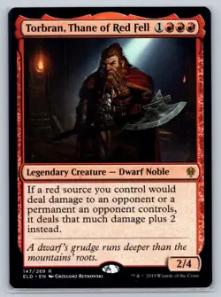 MTG Throne of Eldraine #147 Torbran, Thane of Red Fell Legendary Creature - Image 1