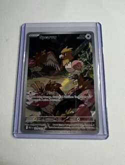 Spearow 151/132 Me01: Mega Evolution Holo Illustration Full Art Pokemon Card - Image 1