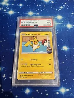 Pokemon TCG Pikachu on the Ball (Pokemon Futsal 2020) 001/005 PSA 9 MINT - Image 1