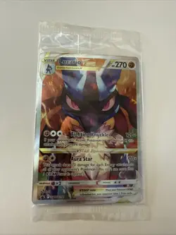 Pokemon TCG Lucario VSTAR #SWSH291 Black Star Promo, Crown Zenith, Sealed - Image 1