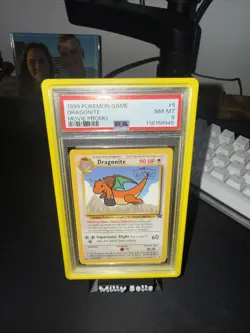 DRAGONITE 1999 POKEMON THE FIRST MOVIE BLACK STAR PROMO #5 PSA 8 Q0004 - Image 1