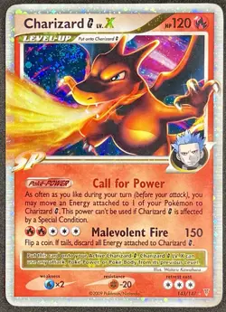 2009 Pokemon Platinum Supreme Victors Charizard G LV.X #143/147 🌀 SWIRL | LP - Image 1