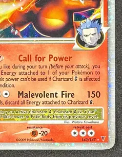 2009 Pokemon Platinum Supreme Victors Charizard G LV.X #143/147 🌀 SWIRL | LP - Image 4