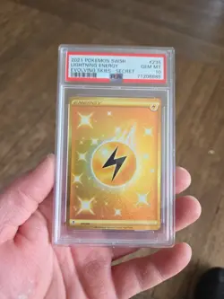 PSA 10 Lightning Energy 235 2021 Pokemon Sword & Shield Evolving Skies - Image 1