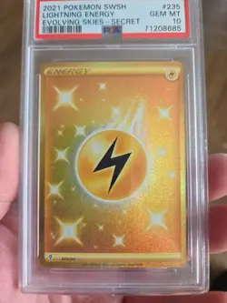 PSA 10 Lightning Energy 235 2021 Pokemon Sword & Shield Evolving Skies - Image 3