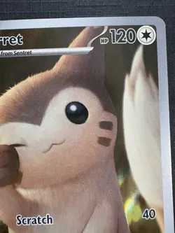 Pokemon TCG: 2025 Furret 168/159-ILLUSTRATION RARE HOLO-Journey Together - Image 2